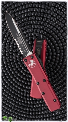 Microtech UTX-85 S/E 231-2RD Black Serrated Red Handle