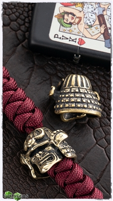 MW Antiqued Brass Oni Samurai Bead