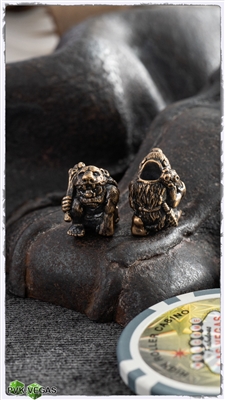 MW Brass Cave Man Bead