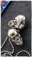 MW Large White Brass Skull Bead