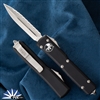 Microtech Ultratech 122-12 Double Edge Stonewash Full Serrated, Black Handle