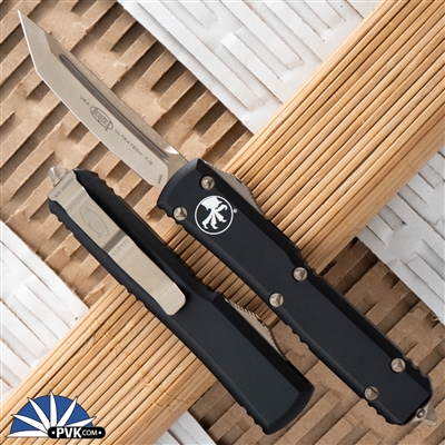 Microtech Ultratech D/A OTF T/E 123-13 Bronzed Blade & Hardware Black Handle