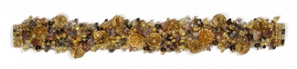 Fuzzy Bracelet with Stones - #113 Sand, Double Magnetic Clasp!
