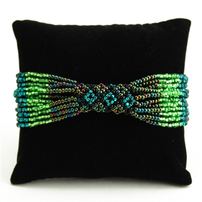 Zulu Bracelet - #460 Green Iris, Emerald, Lime, Magnetic Clasp!