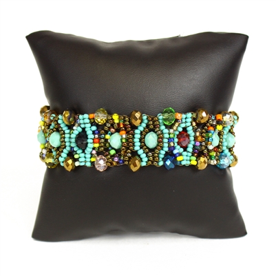 Crystal Eye Bracelet - #153 Turquoise, Bronze, Multi, Magnetic Clasp!