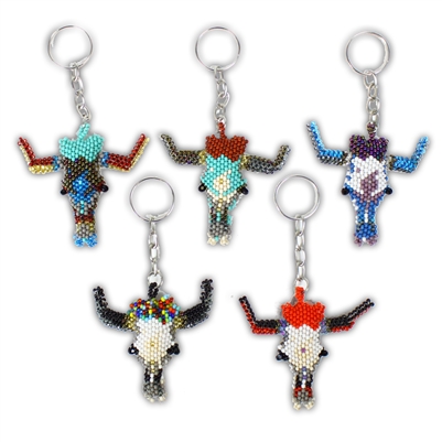 Cow Skull Keychain