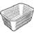 Sterilite 1609 Large Storage Basket, 5-3/4 in H x 9-7/8 in W x 14-5/8 in D, Plastic