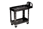 2-Shelf Utility Cart with Lipped Shelf