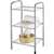 Homebasix 453-1885 3-Tier Bath Shelves With Casters, 28 in H x 16 in W x 12 in D