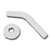 MintCraft B1140WH Shower Arm With Flange, Plastic, White