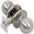 Mintcraft T3 Saturn Tubular Ball Door Knob Lockset, Satin Stainless Steel