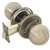 Mintcraft T3830V Saturn Tubular Door Knob Lockset, Antique Brass