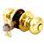 Mintcraft TF710V Baron Tubular Door Knob Lockset, Polished Brass