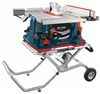 Bosch 10 In. REAXX Jobsite Table Saw with Gravity-Rise Wheeled Stand