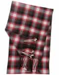 Cashmere Plaid Muffler Red White Black Tartan