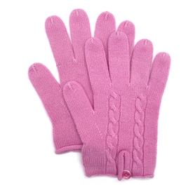 Knit Cashmere Gloves Pink