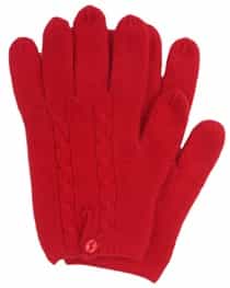 Knit Cashmere Gloves Red