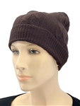 Cashmere Cable Knit Hat Dark Chocolate