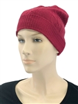 Cashmere Cable Knit Hat Cranberry