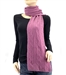 Pure Cashmere Cable Knit Scarf Midnight Lavender