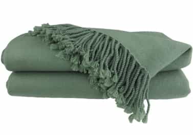 Cashmere Throw Blanket Sage Green