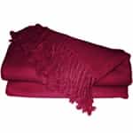 Cashmere Throw Blanket Cranberry