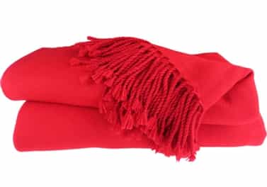 Cashmere Throw Blanket Red