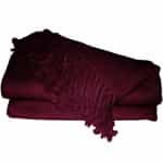 Cashmere Throw Blanket Burgundy