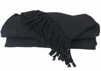 Cashmere Throw Blanket Black