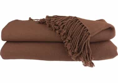 Cashmere Throw Blanket Brown