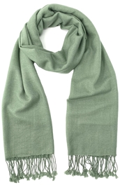 Sage Green Pashmina Shawl 2 Ply