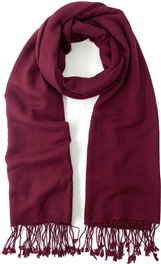 Burgundy Pashmina Shawl 2 Ply