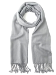 Silver Grey Pashmina Shawl 2 Ply