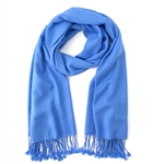 Pure Cashmere Pashmina Shawl Blue 2 Ply