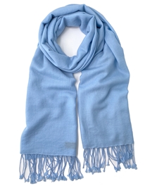 Light Blue Pashmina Shawl 2 Ply