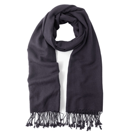 Charcoal  Pashmina Shawl 2 Ply