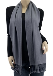 Grey Pashmina Wrap 2Ply