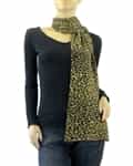 Pure Cashmere Knit Printed Scarf Cheetah