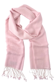 Pashmina/Silk Water Stole Light Pink