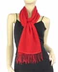 Pashmina/Silk Water Stole Red