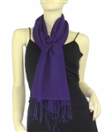 Pashmina/Silk Water Stole Royal Purple