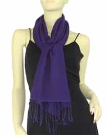 Pashmina/Silk Water Stole Royal Purple