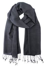 Pashmina/Silk Water Stole Charcoal