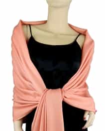 Coral Silk Blend Wrap