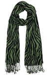 Green Zebra Pashmina Wrap