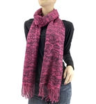 Hot Pink Python Snake Pashmina