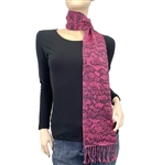 Hot Pink Python Animal Print Pashmina