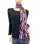 Pink Zebra Animal Print Pashmina