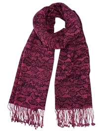 Hot Pink Python Animal Print Pashmina