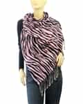 Pink Zebra Animal Print Pashmina